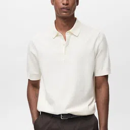 MANGO MAN Pure Cotton Polo T-shirt image 1