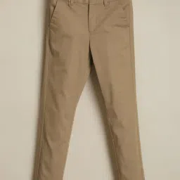 Allen Solly Boys Khaki Cotton Slim Fit Trousers-image-63