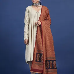 Taavi Bagh Block Printed Pure Cotton Dupatta-picture-9