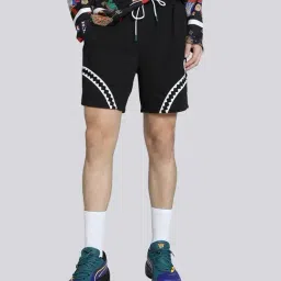 Puma Crowd Craze Black Relaxed Fit Printed Sports Shorts-picture-42