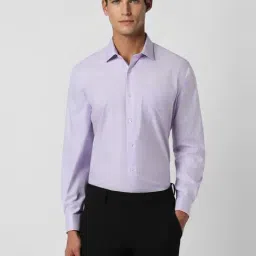 Van Heusen Purple Cotton Regular Fit Printed Shirt-picture-25