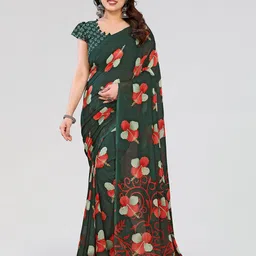 Moda Rapido Floral Printed Saree with Blouse Piece-picture-35