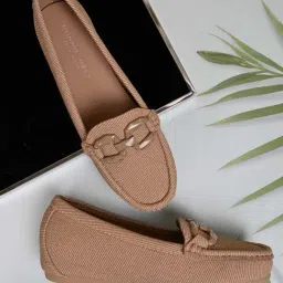 Ronnie Grey Women's Khaki Casual Loafers-image-80