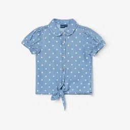 Juniors by Lifestyle Kids Blue Cotton Printed Top-image-13