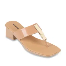 Walkway Women's Beige T-Strap Sandals-image-93