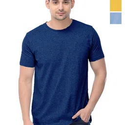 COLOR CAPITAL Unisex Pack Of 3 Solid Round Neck Cotton T-shirts-picture-25