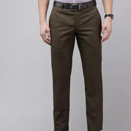 Park Avenue Men Checked Formal Trousers-picture-39