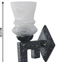 1ST TIME White Set of 2 Printed Glass Wall Lamp image 3