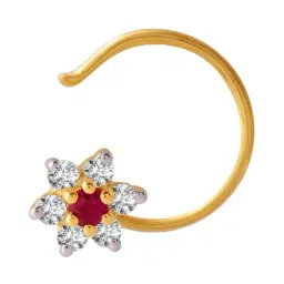 p.c. chandra jewellers P. C. Chandra Jewellers 18 kt Gold & Diamond Nosepin-picture-48