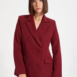 Trendyol Regular Fit Double-Breasted Notched Lapel Formal Blazer-picture-28