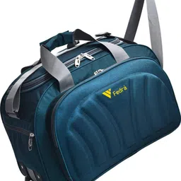 fedra Expandable Waterproof Polyester Lightweight 60 L Travel Duffle with 2 Wheels Blue image 2
