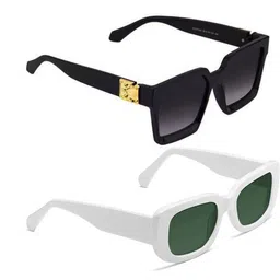 Arzonai Unisex Arzonai Set of 2 Full Rim UV Protected Lens Rectangle Sunglasses COMBO-2769-image-6