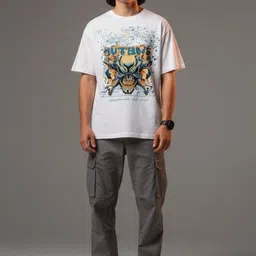 OUTLAWS Men Graphic Printed Short Sleeves Oversized T-shirt-picture-36