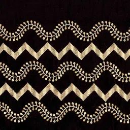 Sangria Black & Gold-Toned Sequinned Silk Blend Saree image 4