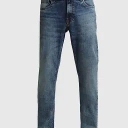 Jack & Jones Medium Blue Denim Cotton Regular Fit Jeans image 4