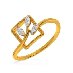 Kisna Diamond & Gold Jewellery Presley 14k (585) Diamond & Gold Ring For Women-picture-25