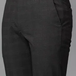 Cantabil Grey Regular Fit Checks Trousers image 5
