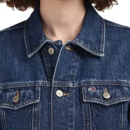 TOMMY HILFIGER Denim Dark Cotton Regular Fit Jacket image 5