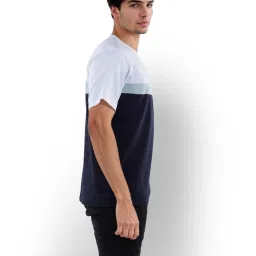 celio Celio* Dark Indigo Boxy Fit Colour Block T-Shirt image 5
