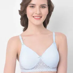 Clovia Blue Non Wired Padded T-Shirt Bra-image-82