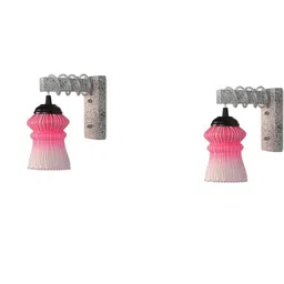 SOMIL Pink Glass Cylinder Printed Wall Lamps-picture-11