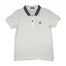 United Colors of Benetton Kids White Cotton Polo T-Shirt-picture-41