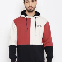 Duke Cloud Mix Regular Fit Colour Block Hooded Sweatshirt-picture-35