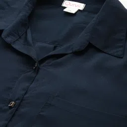 Qurvii + Navy Regular Fit Shirt image 5