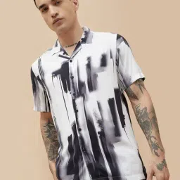 Forca By Lifestyle Black Regular Fit Printed Shirt-picture-21