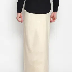 Sethukrishna Men Cream-Coloured Readymade Dhoti image 4