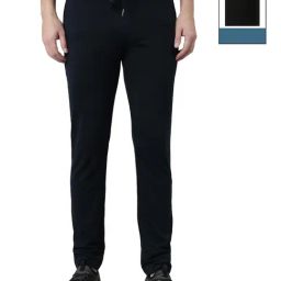 Force NXT Navy & Black Cotton Regular Fit Trackpants - Pack Of 2-picture-34