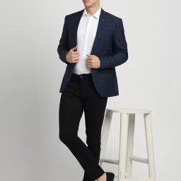 Turtle Blue Relaxed Fit Texture Blazer image 5