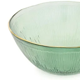 Pure Home and Living Dark Green Glass Radial Serving Bowls (0.5 L) - Set of 2 image 5