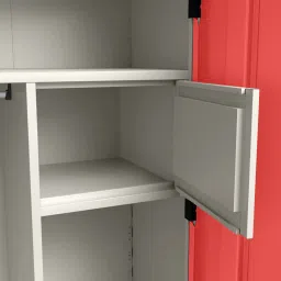 Godrej Interio Slimline 2 Door Hot Coral Matte Metal 4 Shelves Almirah image 5