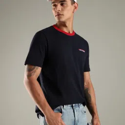 Tommy Hilfiger Navy Cotton Regular Fit T-Shirt image 5