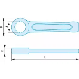 Facom Ring Spanner, 19mm, Metric, 145 mm Overall, 50.19SR image 3