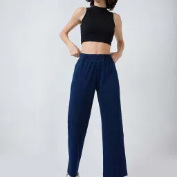 Spykar Dark Blue Straight Fit Trackpants image 5