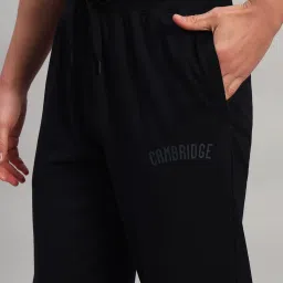 Cantabil Navy Blue Regular Fit Solid Joggers image 5