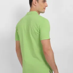 Allen Solly Light Green Cotton Regular Fit Polo T-Shirt image 2