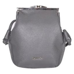 SASSORA Qiu Grey Textured Small Sling Handbag-picture-1