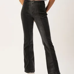 FOREVER 21 Women Flared Light Fade Colourblocked Stretchable Jeans-picture-41