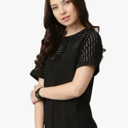 Marie Claire Black Regular Fit Top image 3