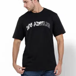 Celio* Black Boxy Fit Printed T-Shirt-image-19