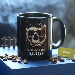 FNP Black Ceramic Personalised Quirky Halloween Mug (325ml)-image-54