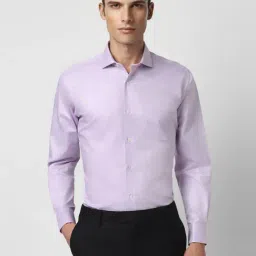 Van Heusen Purple Cotton Regular Fit Printed Shirt-picture-36