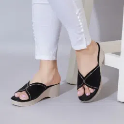 Shoetopia Women's Black Casual Sandals-picture-40