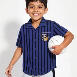 The Souled Store Boys Blue Cotton Embroidery Shirt-picture-48