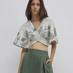 Bombay Paisley by Westside Olive Botanical Design Cotton Top-picture-13