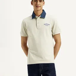 Levi's Off White Cotton Slim Fit Polo T-Shirt-picture-20