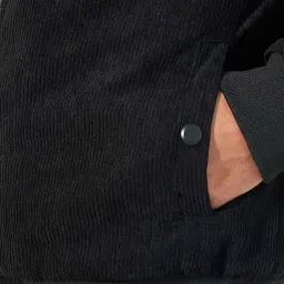 Styli Black Polyester Regular fit Solid Jacket image 4